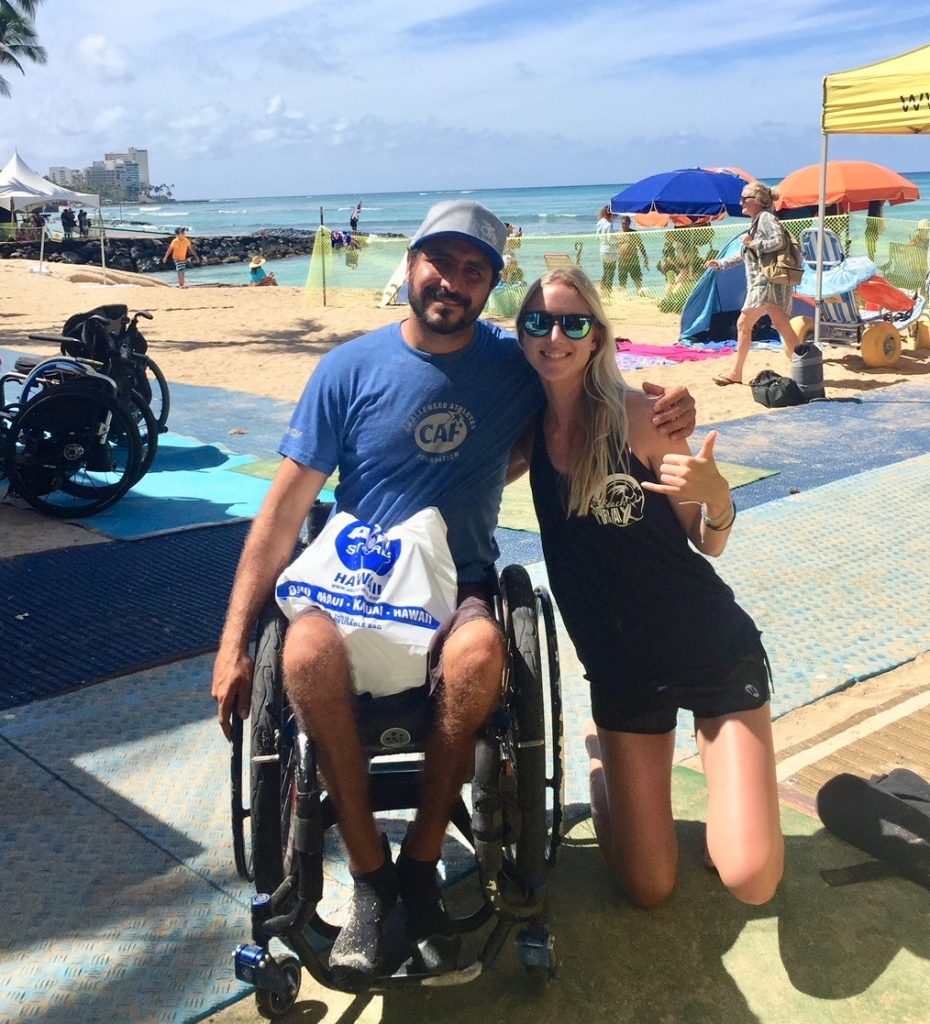 Beach Trax Hawaii adaptive surfing 2018 Felipe